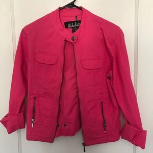 Pink BB Dakota Denim Moto Jacket